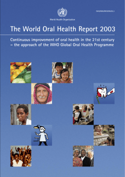 The World Oral Health Report 2003
