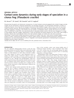 Contact zone dynamics during early stages of speciation in a chorus