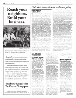 District becomes a leader in climate policy