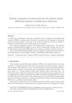 Symbolic computation of conservation laws for