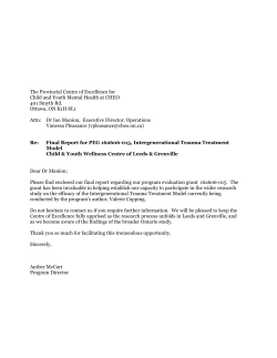 Intergenerational Trauma Treatment Program Research Project