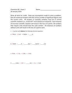 Chemistry 60 Exam 2 Winter 16 Key