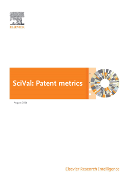SciVal: Patent metrics