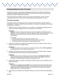 Understanding the Code of Conduct