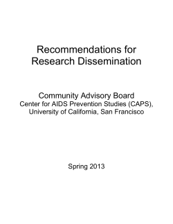 CENTER FOR AIDS PREVENTION STUDIES