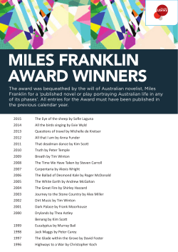 Miles franklin award winners