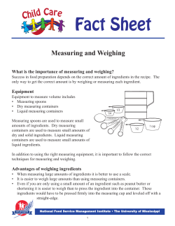 Measuring and Weighing