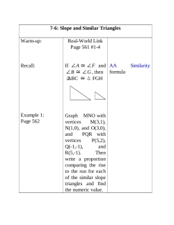 C7 L6 Slope and similar triangles