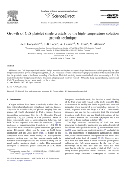Growth of CuS platelet single crystals by the high