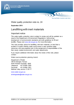 Landfilling with inert materials