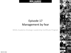 Episode 17 Management by fear