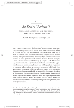 An End to &ldquo;Patience&rdquo;? - Princeton University