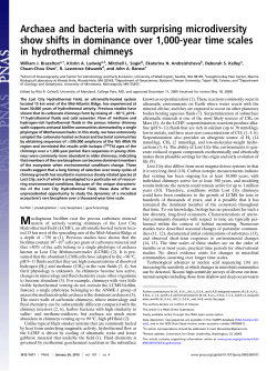 Archaea and bacteria with surprising microdiversity show shifts in
