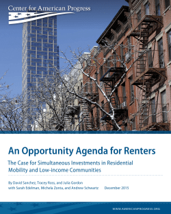 An Opportunity Agenda for Renters - Stanford Center on Poverty and
