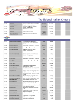 Traditional Italian Cheese