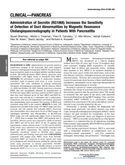 Administration of Secretin (RG1068) Increases the Sensitivity