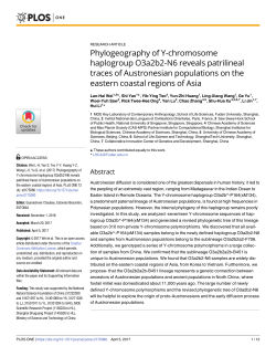 Phylogeography of Y-chromosome haplogroup O3a2b2