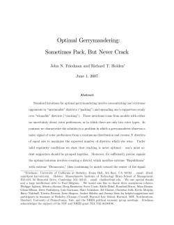 Optimal Gerrymandering: Sometimes Pack, But Never Crack