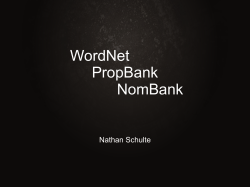WordNet PropBank NomBank