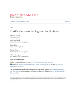 Fortification: new findings and implications