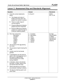 Lesson 2: Assessment Key and Standards