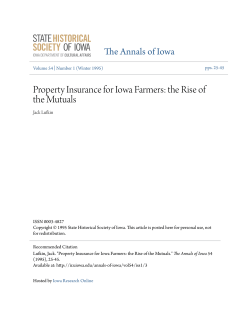 Property Insurance for Iowa Farmers: the Rise of the Mutuals