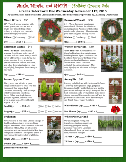 Jingle, Mingle, and SHOP! – Holiday Greens Sale