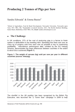Producing 2 Tonnes of Pigs per Sow