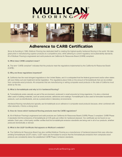 Adherence to CARB Certification