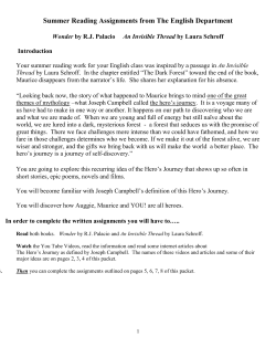 Summer Reading Assignments from The English