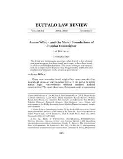 Ian Bartrum, James Wilson and the Moral Foundations of Popular