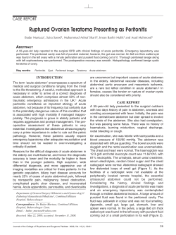 Ruptured Ovarian Teratoma Presenting as Peritonitis