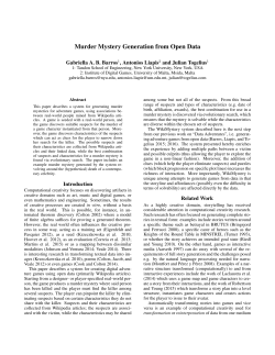 Murder Mystery Generation from Open Data