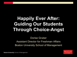 Happily Ever After: Guiding Our Students Through Choice