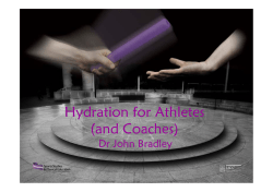 Hydration for Athletes (and Coaches)
