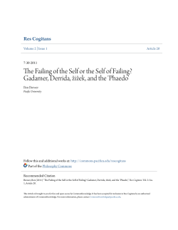 The Failing of the Self or the Self of Failing? Gadamer, Derrida