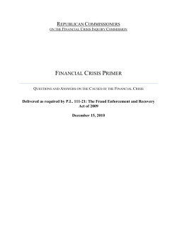 Financial Crisis Primer