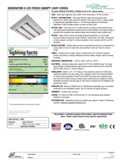 CRO3 Focus Datasheet - Encore LED Lighting