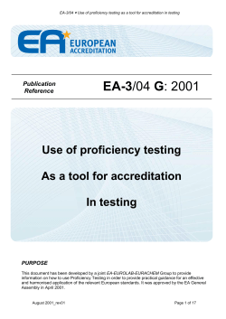 EA-3/04 G: 2001 - European Accreditation