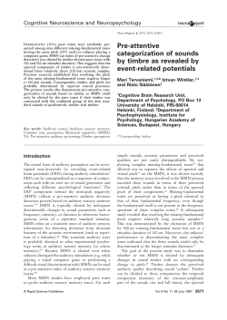 Pre-attentive categorization of sounds by timbre as revealed by