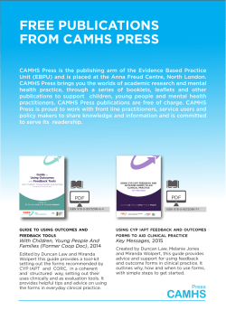 CAMHS Press publications