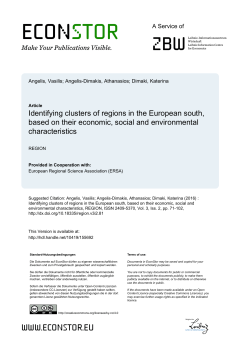 Identifying clusters of regions in the European south