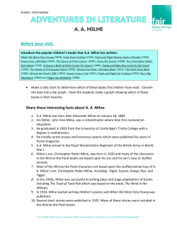 Adventures in Literature - A.A. Milne