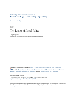 The Limits of Social Policy - Penn Law: Legal Scholarship Repository