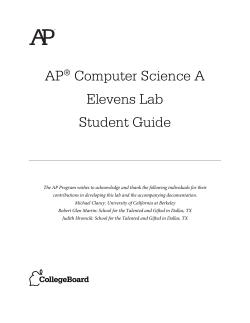 Elevens Lab Student Guide