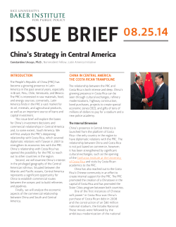 China`s Strategy in Central America