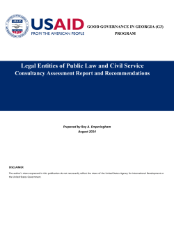 Legal Entities of Public Law and Civil Service