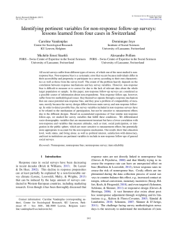 Identifying pertinent variables for non-response follow