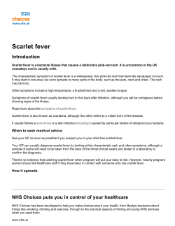 Scarlet fever - st-faiths.hants.sch.uk
