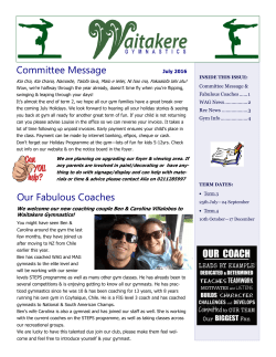 GYM Newsletter July 16